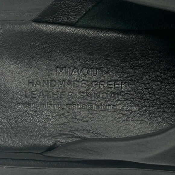 Miaou Women’s Handmade Greek style Leather Sandals, size EU 39, US 9 - Picture 5 of 8